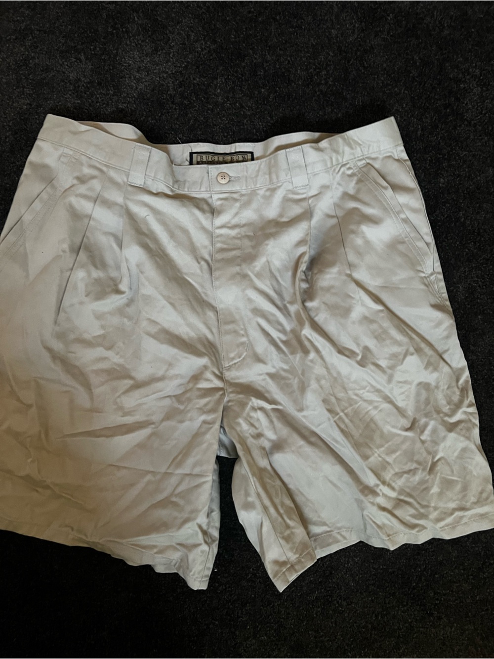 Bugle Boy Men’s Light tan vintage Flat Front Shorts